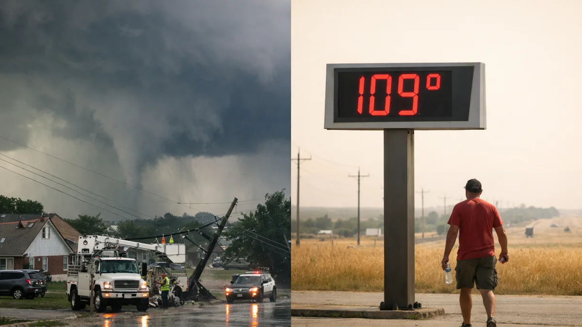 Severe Storms Move East as Plains Brace for Record Heat