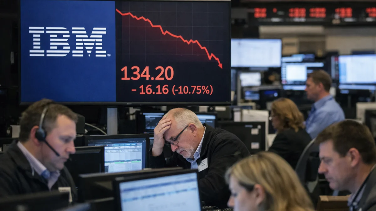 IBM Shares Drop Sharply After Earnings Warning