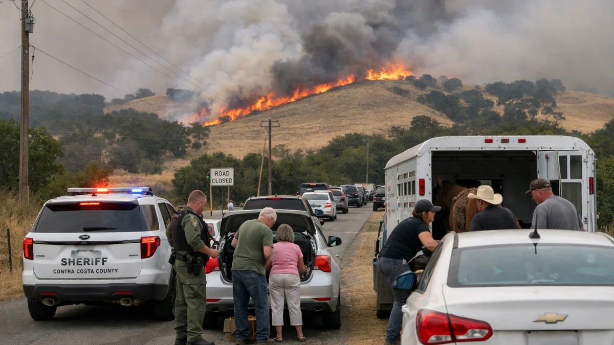 Wildfire Near Morgan Territory Prompts Evacuation Warnings in California