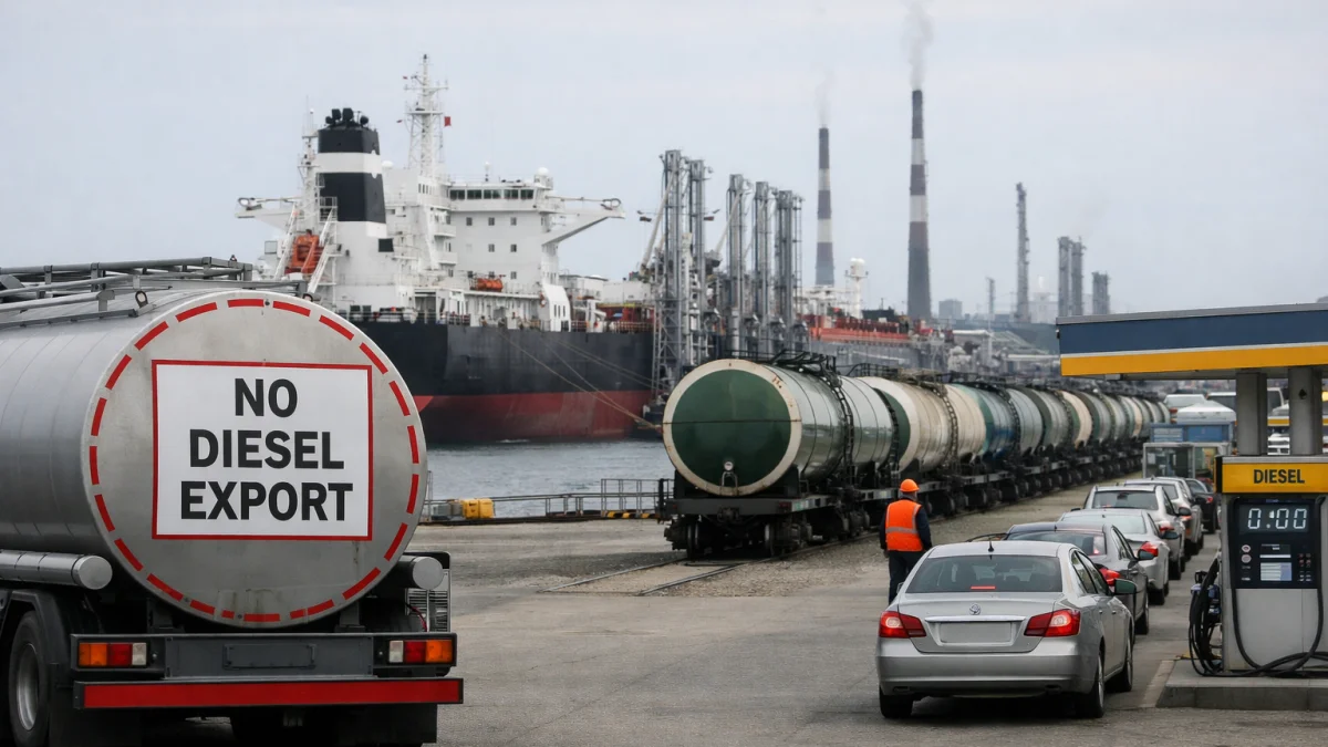 Russian Diesel Export Ban Deepens Fuel Shortage Concerns