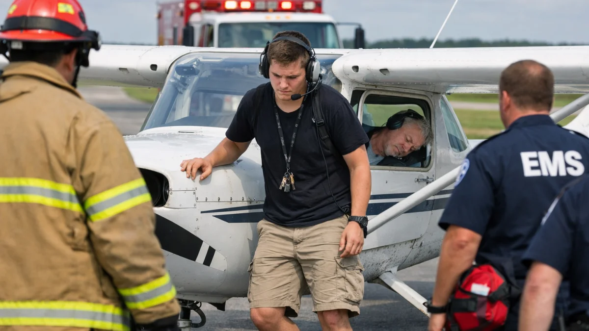 Student Pilot Lands Plane Alone After Instructor's Midair Death