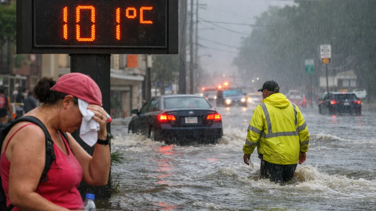 Record Heat and Flash Flood Threats Hit Eastern US Seaboard