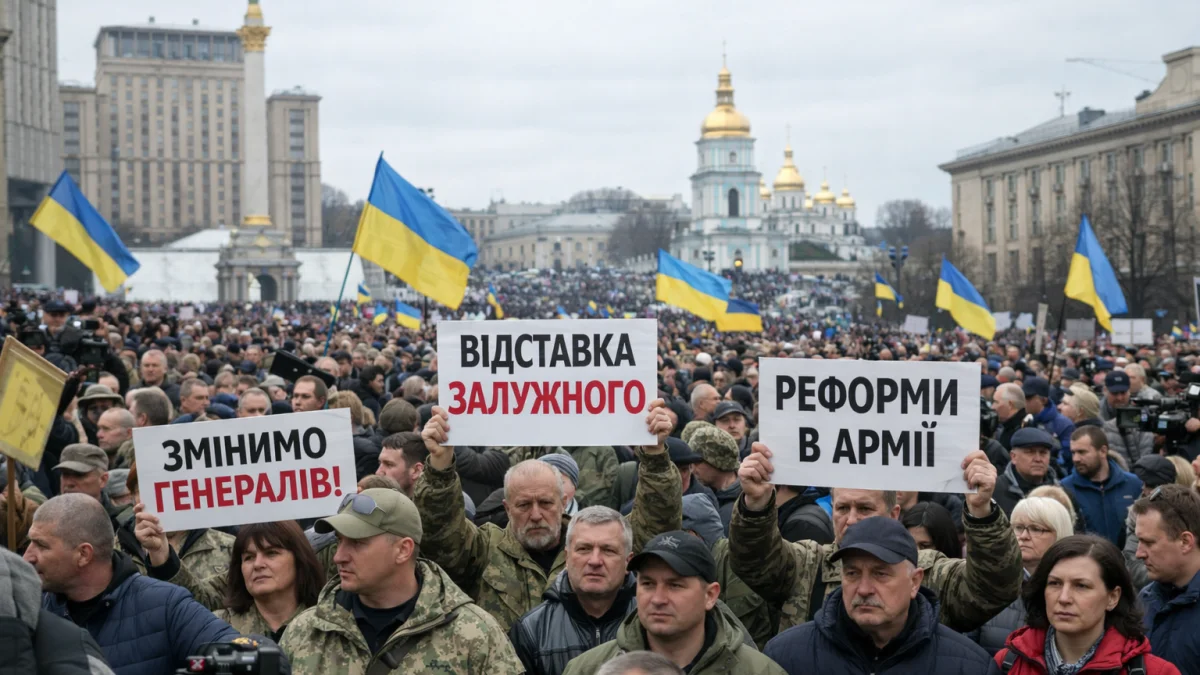 Protests Continue in Kyiv Demanding Changes in Military Leadership