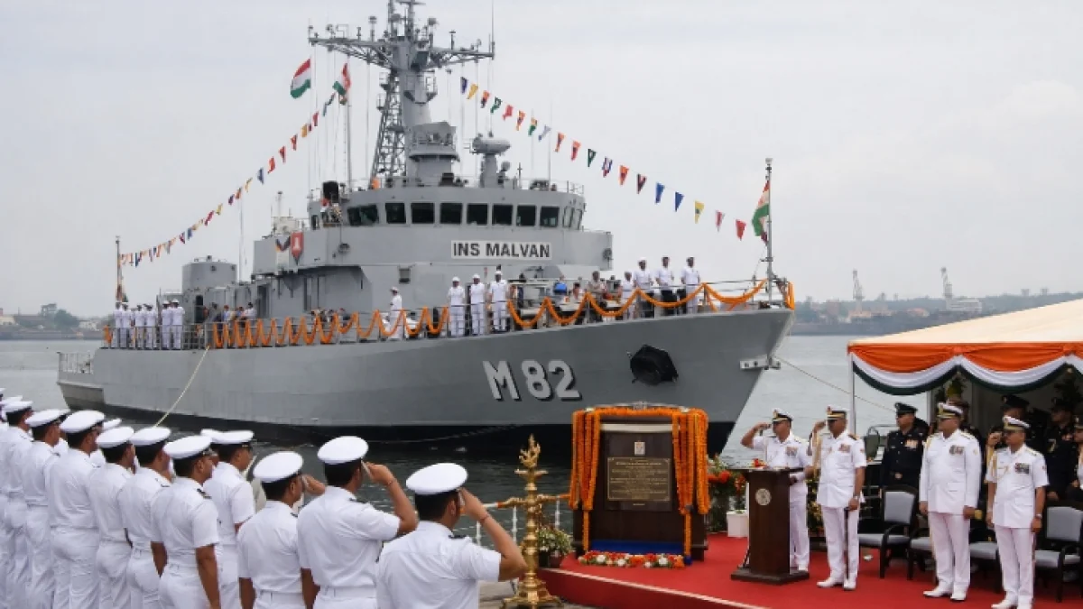 Indian Navy Commissions INS Malvan Anti Submarine Craft