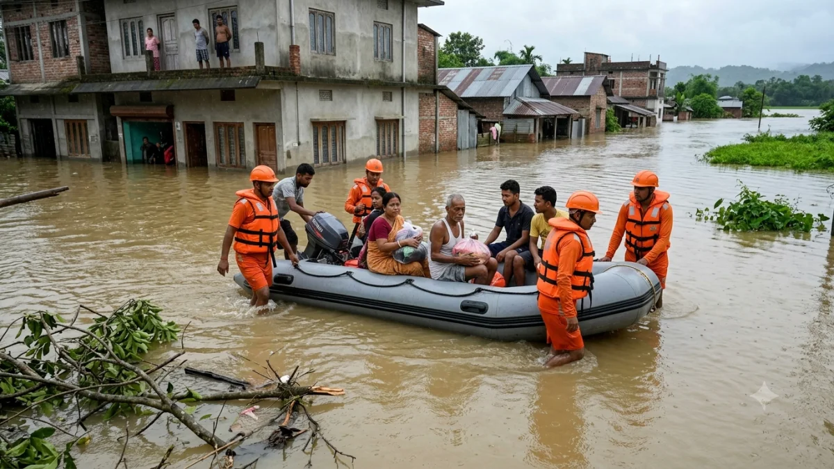 Assam Flood Death Toll Rises to Ninety-Five