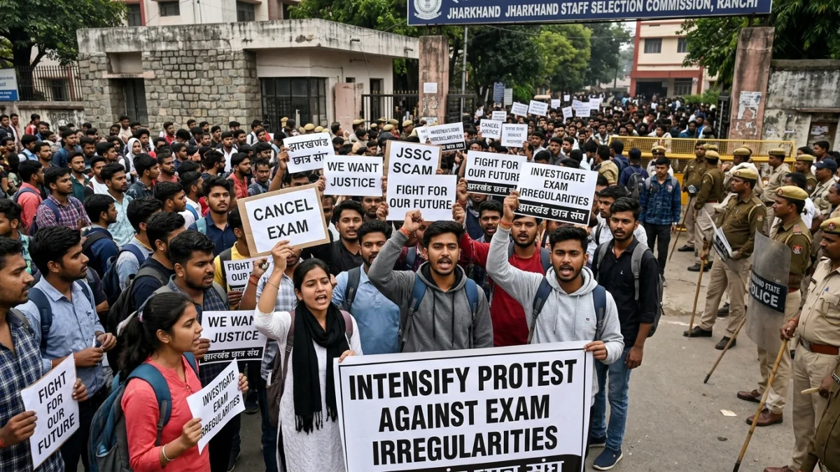 Jharkhand Students Intensify Protest Over Exam Irregularities