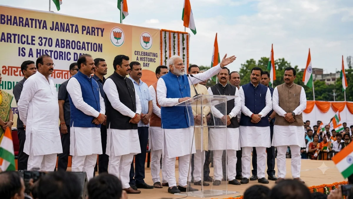 BJP Describes Article Three Seventy Abrogation as Historic Day