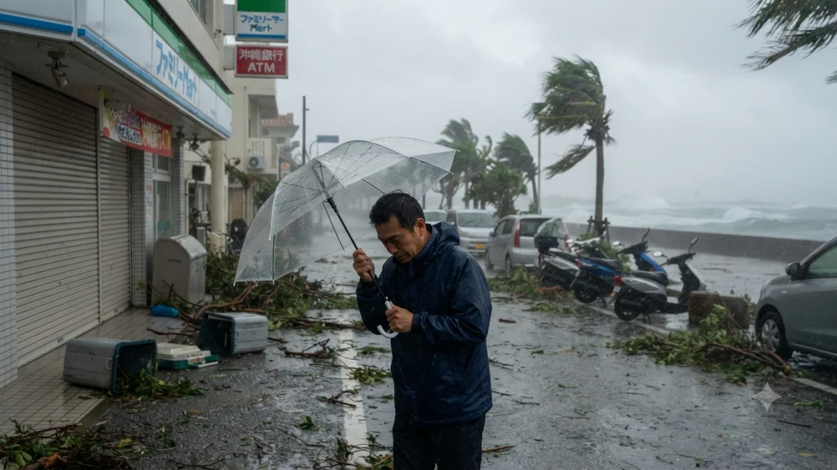 Typhoon Dolphin Strikes Japan Okinawa Islands