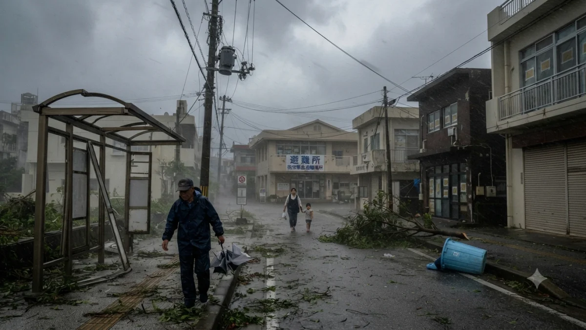 Okinawa Residents Endure Power Cuts and Evacuations as Typhoon Dolphin Strikes