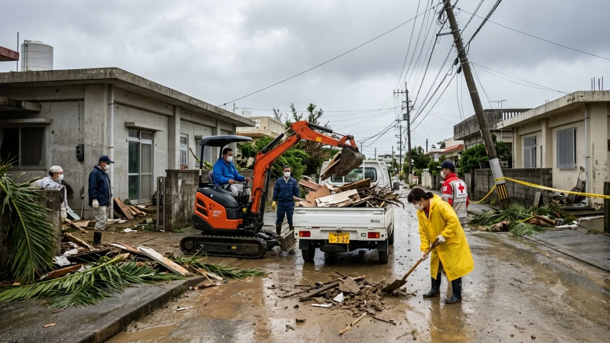 Typhoon Dolphin Hits Japan's Okinawa Prefecture