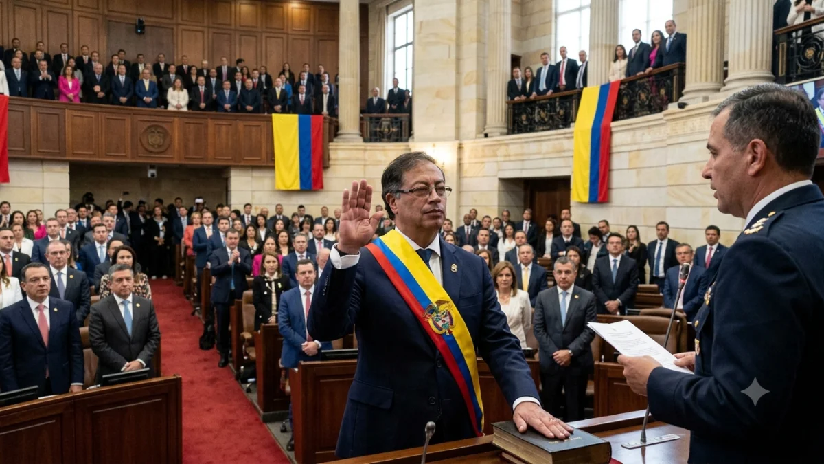 Colombia's New President Sworn In Vowing Crackdown