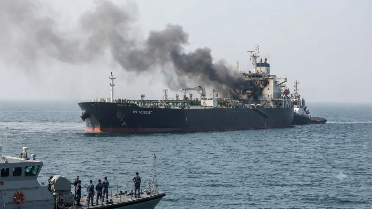 UAE Reports Iranian Missile Strike on Oil Vessel