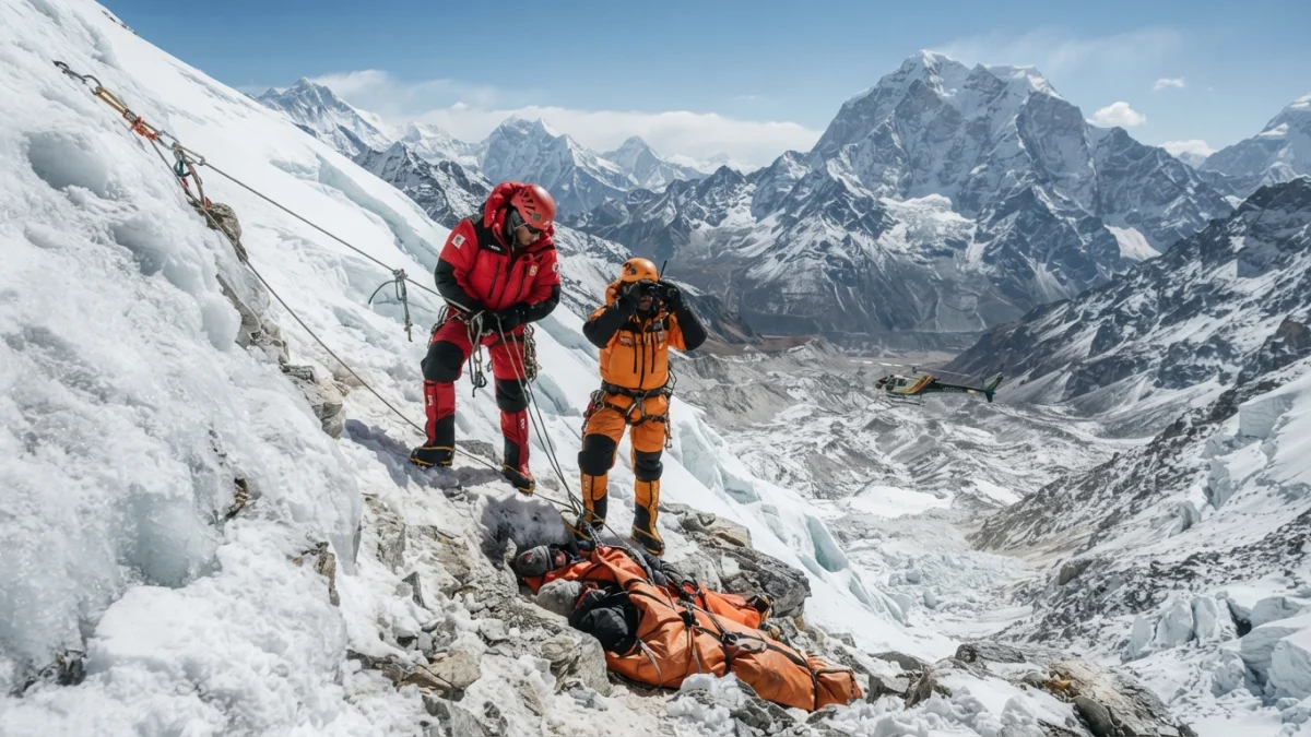 Rescue Workers Spot Climber Bodies on Nepal Mountain Site