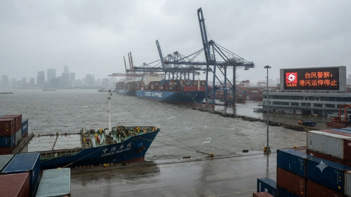 Eastern China Shuts Ports Ahead of Typhoon Dolphin Landfall
