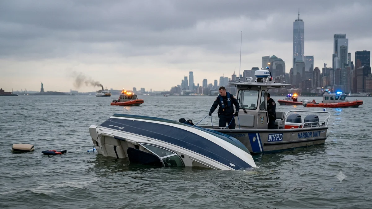 Boat Capsizes in New York Harbor Killing Woman and Infant