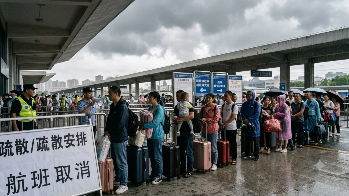 Typhoon Dolphin Forces Flight Cancellations and Evacuations in China