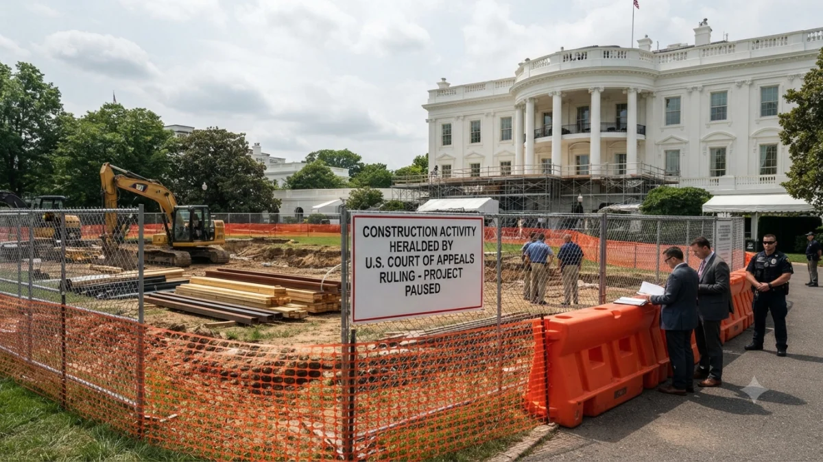Appeals Court Blocks White House Ballroom Construction Project