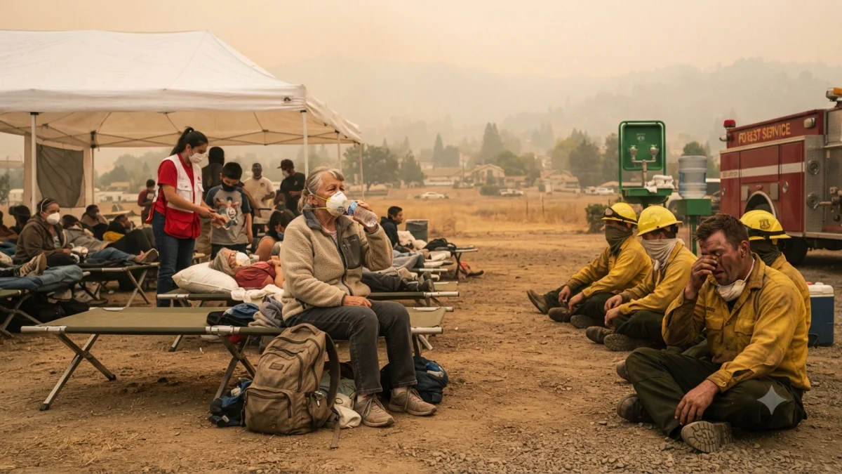 Evacuees and Firefighters Face Health Toll of Persistent Western Wildfires