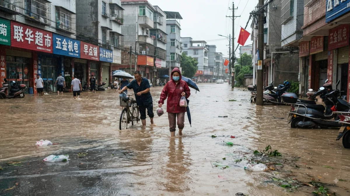 Tropical Storm Dolphin Causes Flooding in Eastern China