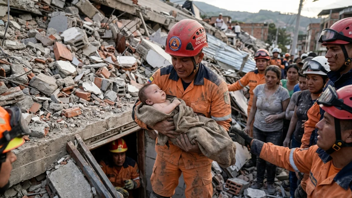 Baby Pulled Alive From Rubble in Colombia Earthquake Aftermath
