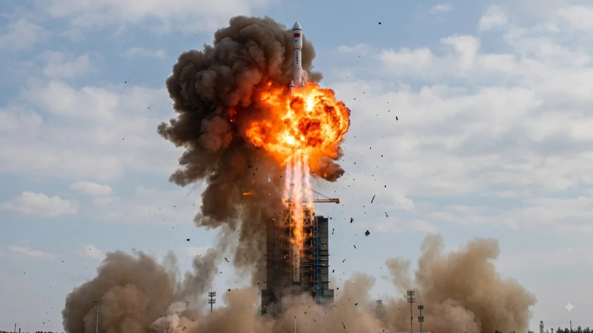 Chinese Long March rocket explodes shortly after liftoff