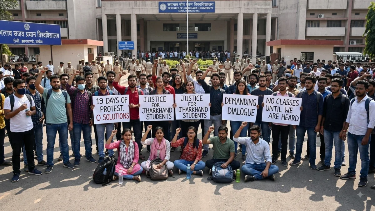 Jharkhand student protests enter nineteenth day of deadlock