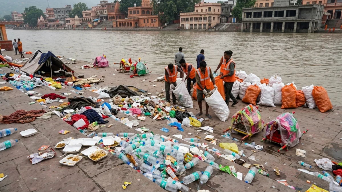 Haridwar struggles with trash and waste after Kanwar Yatra