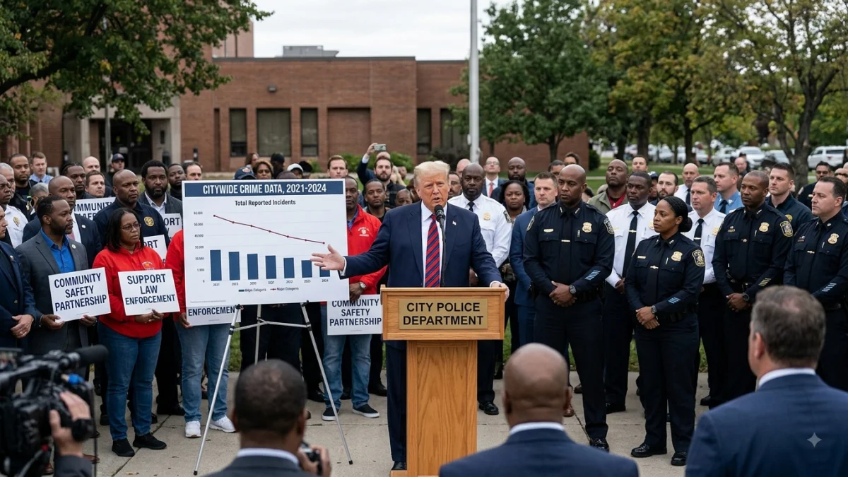 Trump Plans Visit to Highlight Crime Reduction Record