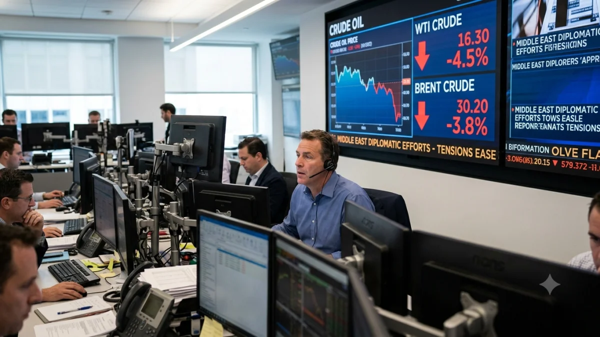 Oil Prices Plunge as Middle East Tensions Ease on Diplomatic Signals