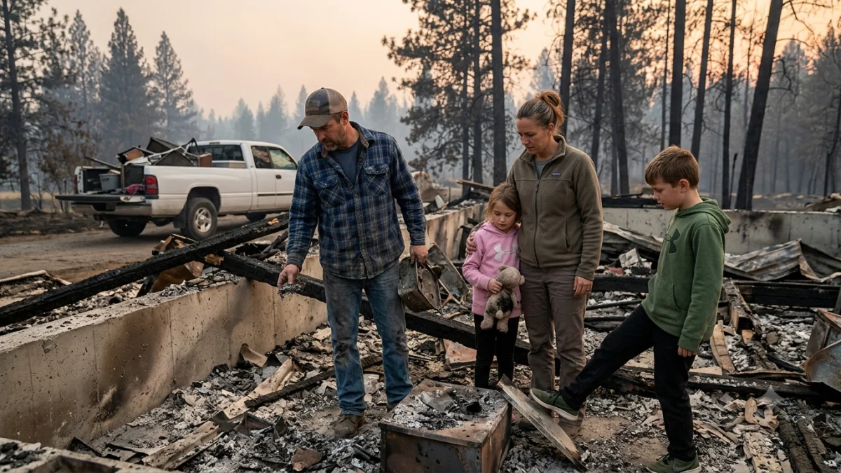 Spokane Families Return to Ruined Homes After Massive Wildfires