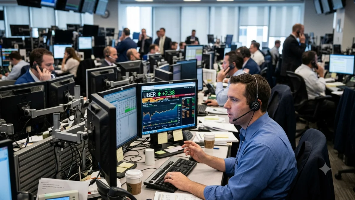 Uber Stock Rises Amid Market Trading Activity