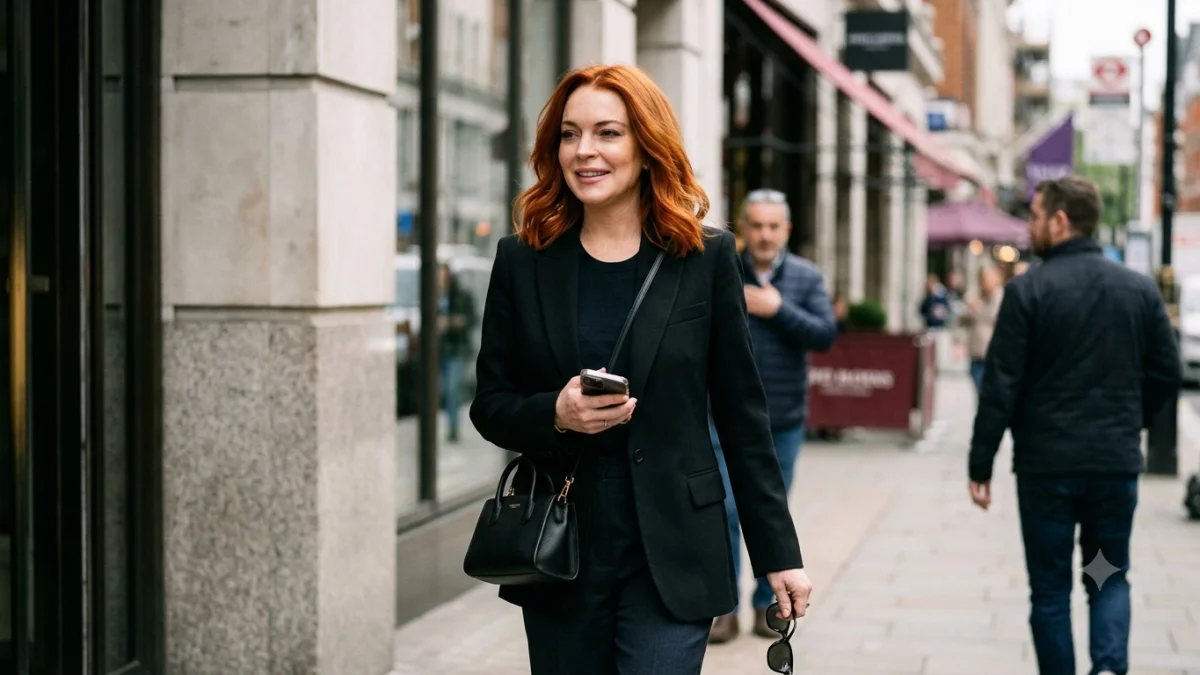 Lindsay Lohan Debuts Red Hair Look in Public
