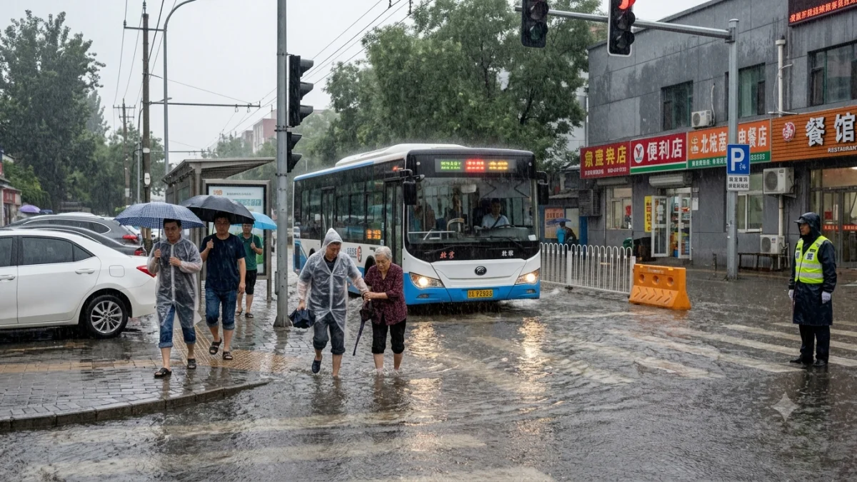Heavy Rains Trigger Flood Warnings Across Beijing Districts