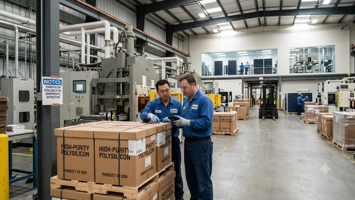 Trump Imposes 15 Percent Tariff on Polysilicon for Solar and Chips